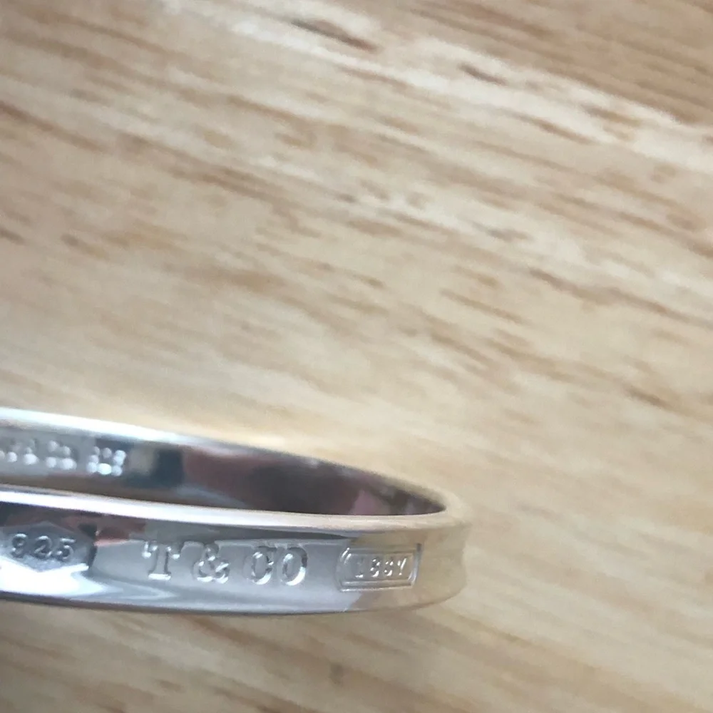 Tiffany & Co. Sterling Silver 1837 Collection Narrow Vintage Bangle Bracelet - Picture 5 of 9